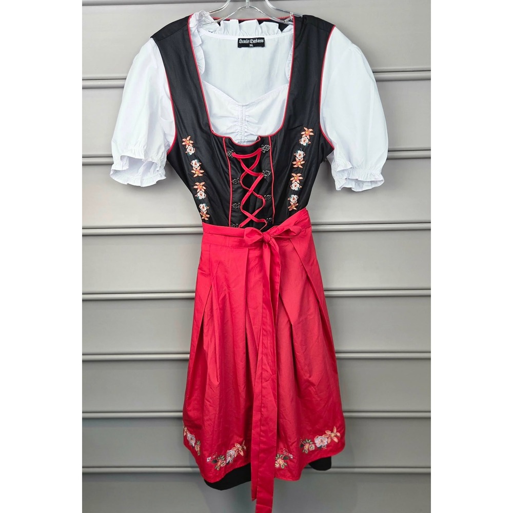 Traditional German Dirndl  - Dress, Blouse, Apron Women's Size 16 Oktoberfest